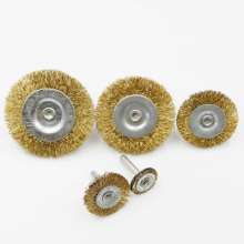 Factory direct sale rod flat wire brush set rod flat rod bowl brush grinding head polishing, rust removal and deburring