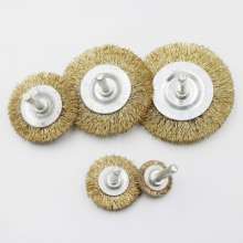 Factory direct sale rod flat wire brush set rod flat rod bowl brush grinding head polishing, rust removal and deburring