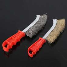 Manufacturer wire brush derusting and deburring cleaning plastic handle brush mini knife brush with handle cleaning brush handle knife brush