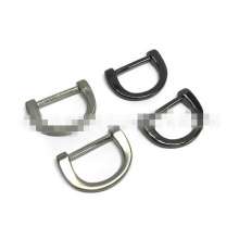 Manufacturers supply zinc alloy half ring, luggage connection adjustment buckle, flat D-shaped buckle ring adjustment, 6-point D-shaped buckle