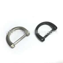 Manufacturers supply zinc alloy half ring, luggage connection adjustment buckle, flat D-shaped buckle ring adjustment, 6-point D-shaped buckle