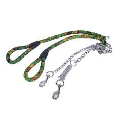 Production and sales pet leash, camouflage anti-bite dog chain, spring buffer dog rope