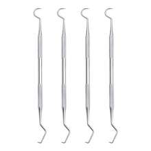 Stainless steel dental tools. Oral care. Probe dentist tools. Dental calculus and tartar probe
