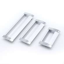 The left steel aluminum alloy concealed drawer pulls. Hand-concealed European-style pastoral simple handle. Hardware Cabinet door handle