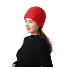 Middle-aged and elderly autumn and winter hats. Cold cap. Elderly woman, grandmother, winter mother, add velvet to keep warm, old lady