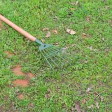 Lijin Raise Grass Jun Tie Pazi. Steel rake. Leaf rake. Climbing grass with a rake. 7-tooth raking rake single head
