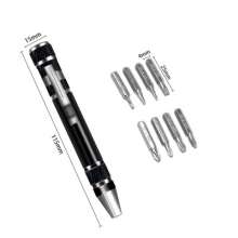 Multifunctional 8-in-1 screwdriver Aluminum alloy combination disassembly pen repair screwdriver Phillips screwdriver