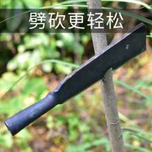 Spring steel forged hatchet. Lawn and tree cutter. Eagle hook knife Outdoor hatchery scythe. straight head