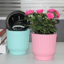 Meixuan lazy flowerpot automatic water-absorbing green plant pot. Hydroponic creative succulent resin plastic flowerpot