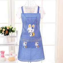 Brushed cloth apron. Advertising gift printing cute cartoon rabbit double-pocket halter apron. Apron