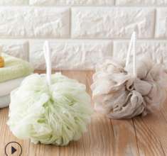 50g plain color super soft bath flower. Bath ball large size. Rubbing towel bath flower. Rubbing bubble bath ball