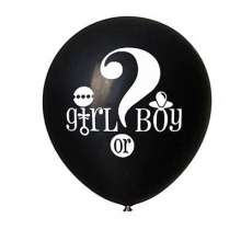36寸黑色性别揭示气球boy or girl 宝宝派对布置气球 大气球