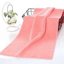 Lace coral fleece warp knitted towel. 35*75 household trimmed towel. Thickened gift hair towel beauty towel. Square towel