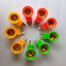 Color new type with plug conversion lamp holder. Lamp holder. e27 lamp head screw mouth night light switch lamp head