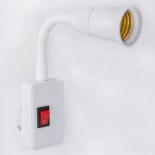 Plug-in LED light bulb conversion lamp holder.Night light.E27 plastic universal lamp holder with switch.Wall lamp holder
