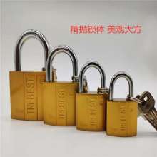 Fine polished imitation copper atomic padlock.Yellow crescent key lock.Atomic lock.Door lock