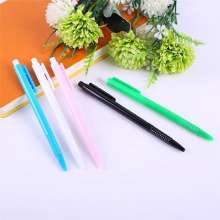 Plastic side jump simple ballpoint pen. Stationery. Pen. LOGO printing. Notebook creative matching pen