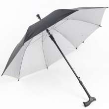 Long handle crutch umbrella multi-functional non-slip umbrella for the elderly gift umbrella. Walking stick umbrella